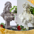 Natural white marble lady stone bust for sale